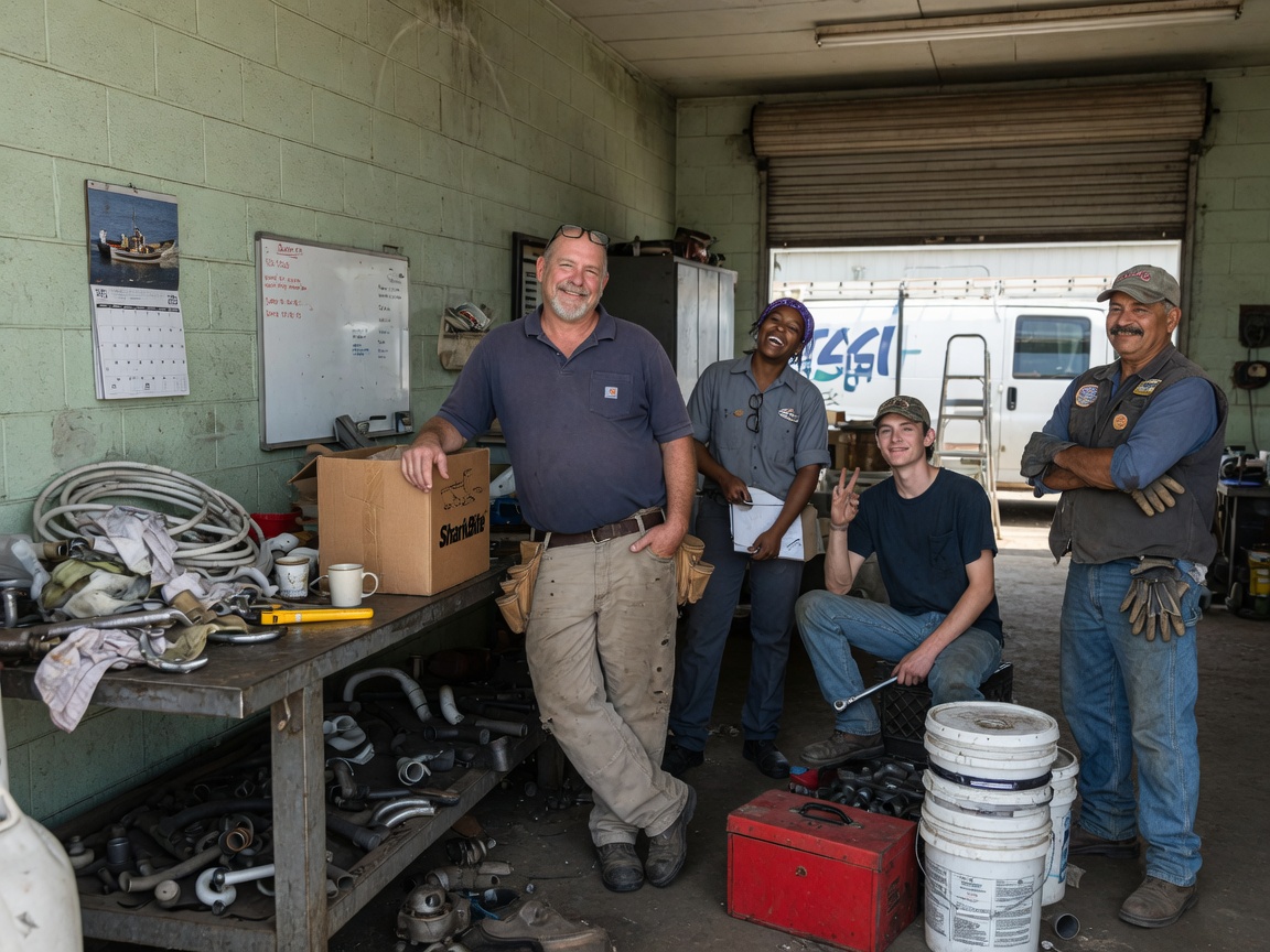 The Kelley's Septic Tank & Sewer Service team at work in Decatur